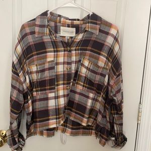 Aeropostale cropped flannel